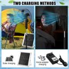 Blosssound 16 Inch Portable Solar Floor Fan Rechargeable Oscillating Standing