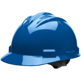 Bullard 3-Rib S61 Cap Style Safety Hard Hat with 4-Point Ratchet Suspension and Cotton Brow Pad, Kentucky Blue