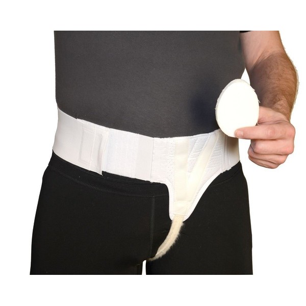 MTS Left Side Hernia Support Truss Belt with Compression Pad for Men, XL