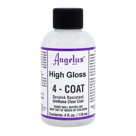 Angelus High Gloss 4-Coat Scratch-Resistant Leather Sealer – Durable, Flexible, Clear Coat Protection for Leather Shoes, Bags, Jackets & More - High Gloss Finish - 4 Fl Oz
