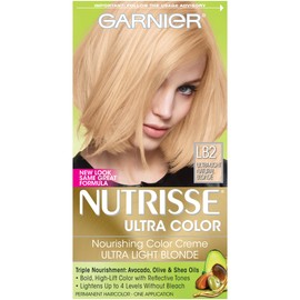 Garnier Nutrisse Ultra Color Nourishing Hair Color Creme, LB2 Ultra Light Natural Blonde (Packaging May Vary)