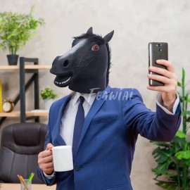 Máscara Halloween Disfraz Cabeza Caballo Fiesta Broma Harlem Para Fiesta,carnaval,cosplay,máscara Halloween Unisex