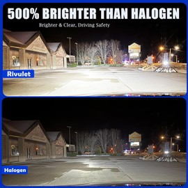 Rivulet 9006 LED Bulbs, 16000LM 600% Brighter, 6000K Cool White, IP68 Waterproof, Plug-and-Play Low Beam Replacement Bulbs, Pack of 2