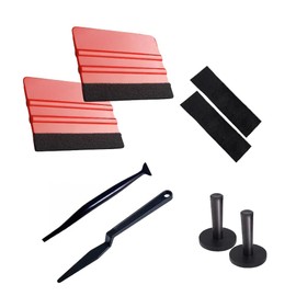 Professional Window Tint Application Kit Profession Car Wrap Kit with 2PCS Felt Squeegee and Felt Replacements,Positioning Tools