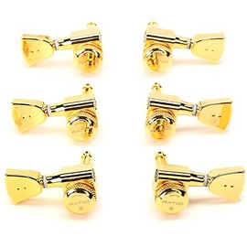 Graph Tech PRL-8341-G0 Ratio 3+3 Electric Guitar Locking Machine Heads - Vintage Style / Gold Finish