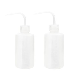 JIHUOO 2 Pcs 250ml Tattoo Wash Bottles Eyelash Washing Bottles Succulent Plant Watering Bottle Safety Rinse Water Bottles Plastic Squeeze Bottle Eyelash Extension Tools White