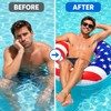 American Flag Inflatable Swim Ring for Adults – 48-Inch PVC