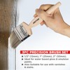 Dekton 3pc Professional Grade Precision Paintbrush Set-Ideal for Water-Based Gloss