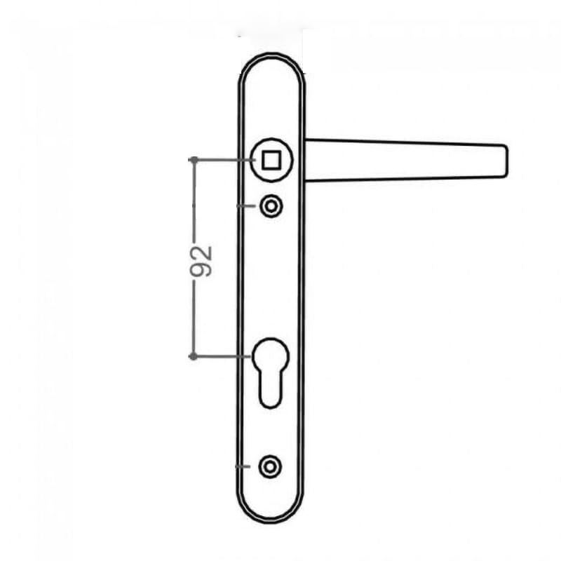 UPVC Door Handle Set 1 Set 210mm Handles Replacement Set