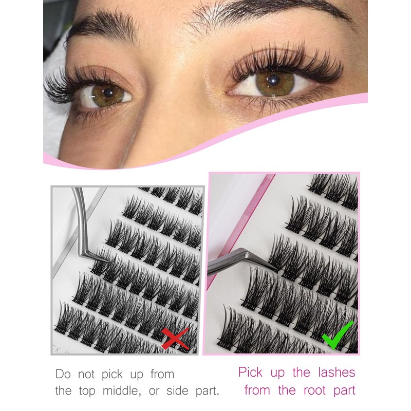 Jiocolor Natural Eyelash Clusters Fluffy Eyelash Extensions Wispy Eyelash Clusters