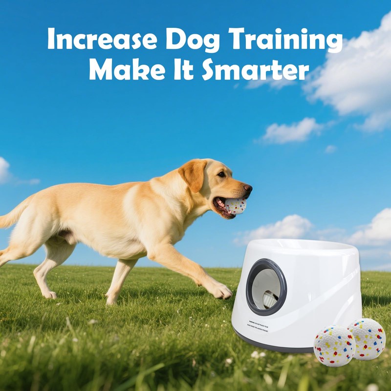 MEKAPLE Automatic Dog Ball Launcher, Upgraded Interactive Dogs Balls Thrower