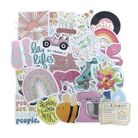 SOWAKA 100 Pcs Cute Stickers for Water Bottles Sunshine Theme Vinyl Waterproof Self Adhesive Labels Packs for DIY Crafting ProjectScrapbooking Diary Computer Laptop Suitcase Luggage Skateboard (B)