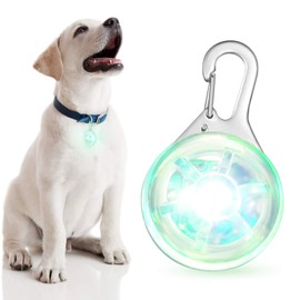 Dog Tag Light Dog Clip on Pet LED Light Dog Flash Collar Light Waterproof Light up Dog Collar Light Pet Collar Light with 3 Glowing Modes for Increasing Visibility and Safety