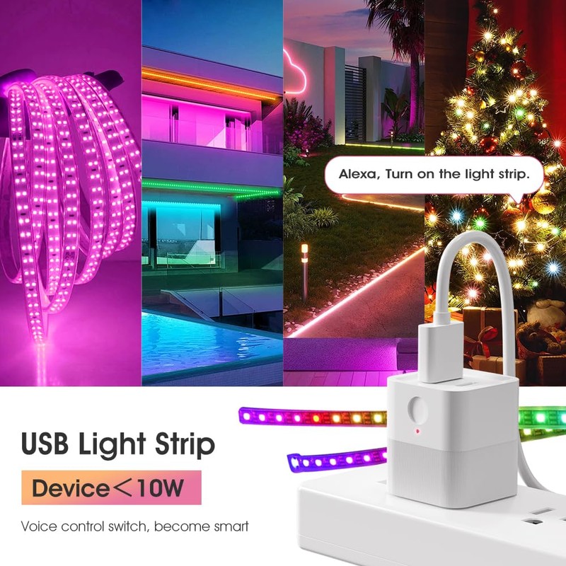 Ururtm Tuya WiFi Smart USB Adapter, Works for Alexa and