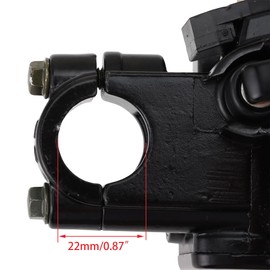 WOOSTAR Left Hydraulic Rear Brake Cylinder Lever with Cable Replacement for 50cc 70cc 90cc 110cc 125cc 150cc ATV Quad Moped Scooter Dirt Pit Bike