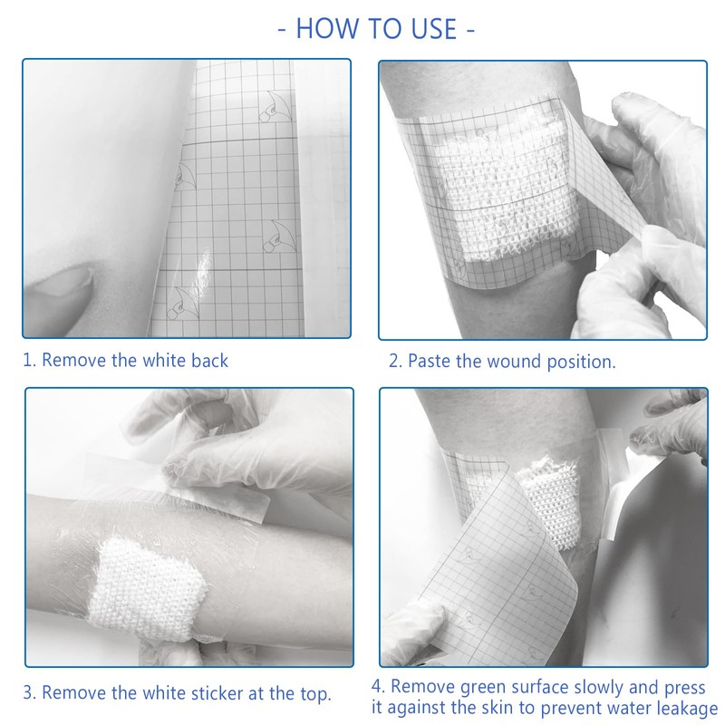 PICC Moisure Barrier - Transparent Film Wound Dressing Protection Cover,
