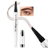 Boobeen Waterproof Liquid Eyebrow Pencil, 4 Micro Fork Tips for
