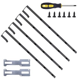 Luanben Professional Door Mirror Hook Height Adjustable Door Mirror Hook Mirror Hook - with Metal Phillips Screwdriver + Sticker, Door Depth 1.9 Inch (4 Pieces Black)