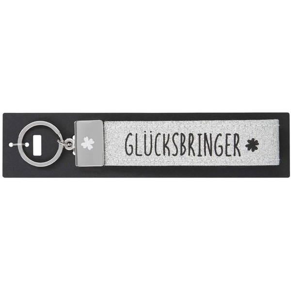 Depesche 4298-079 Loops Felt Keyring with Engraved Metal End and