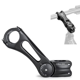 GEWAGE Bicycle Stem Adjustable, Bicycle Stem Riser for 31.8 (1-1/4 Inch) Handlebars, Alloy Aluminium Bicycle Stem Height Adapter for Most MTB, Road Bikes, BMX, E-Bike (140 mm)