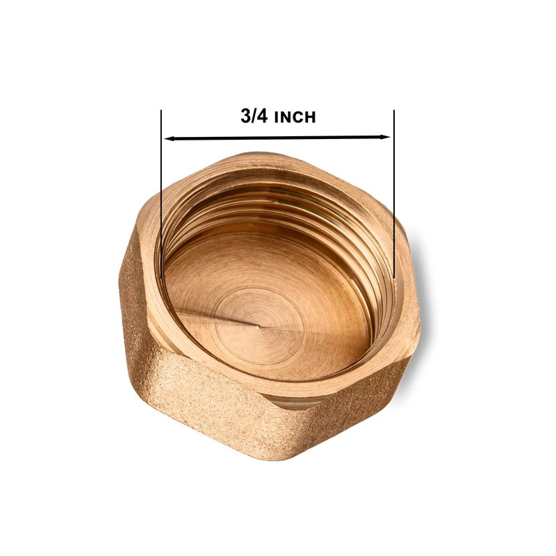 Brass Pipe Cap Lid 3/4" Female Brass Pipe Cap NPT