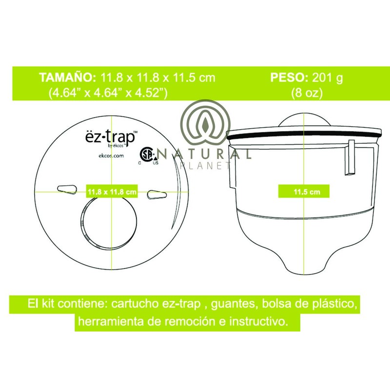Cartucho Trampa Para Mingitorio Seco Sloan Falcon Ez Trap Waterfree