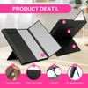 LED Makeup Mirror for Beauty Routines – Three-Sided Folding Vanity