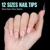 TOMICCA Nail Tips, Pack of 240 Full Cover Soft Gel