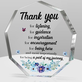Teacher Inspirational Thank You Gifts for Women Men Boss Colleague Friends Office Staff Gift for Coworker Leaving Job Goodbye Farewell Appreciation Gifts Acrylic Decorative Signs Plaques