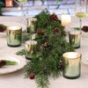 Volens 12pcs Assorted Green Votive Candle Holders, Large Speckles Mercury