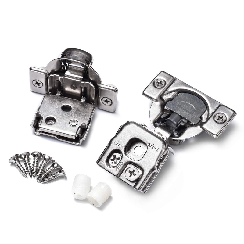 Luokim 4 Pack Soft Closing Cabinet Hinges 1-1/4 inch Overlay