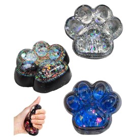 JUKOTA Squeeze Toys,3 Stück Katzenpfoten Squishy Pfote, Squishy Cat Paw Anti Stress Bälle, Cat Paw Squeeze Toy, Katzenpfoten Quetschspielzeug, Antistress Spielzeug für Kinder und Erwachsene