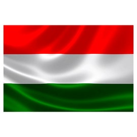 Hungary Flag, 90 cm x 150 cm, Large Flag with Pole Loop and Laces for Fastening, Lightweight Flag, Flag for Sports, Football, Buildings (Hungary 1pc)