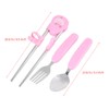 3Pcs/Set Stainless Steel Spoon Fork Chopsticks Child Cutlery Kids Training