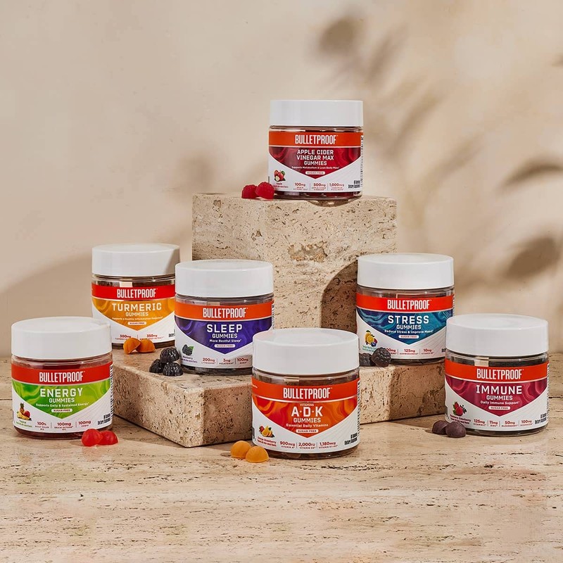 Bulletproof Sugar-Free BlackBerry Flavor Sleep Gummies, 60 Count, Keto Supplement