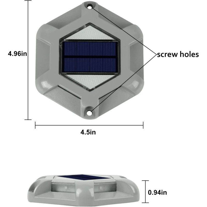T-SUN 8Pcs Solar Deck Lights Deck Solar Dock LED Light