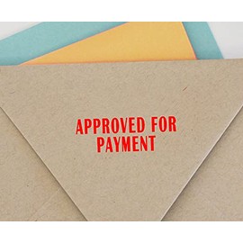 Printtoo Approved for Payment Self Inking Rubber Stamp Office Stationary Custom Stamp-Red