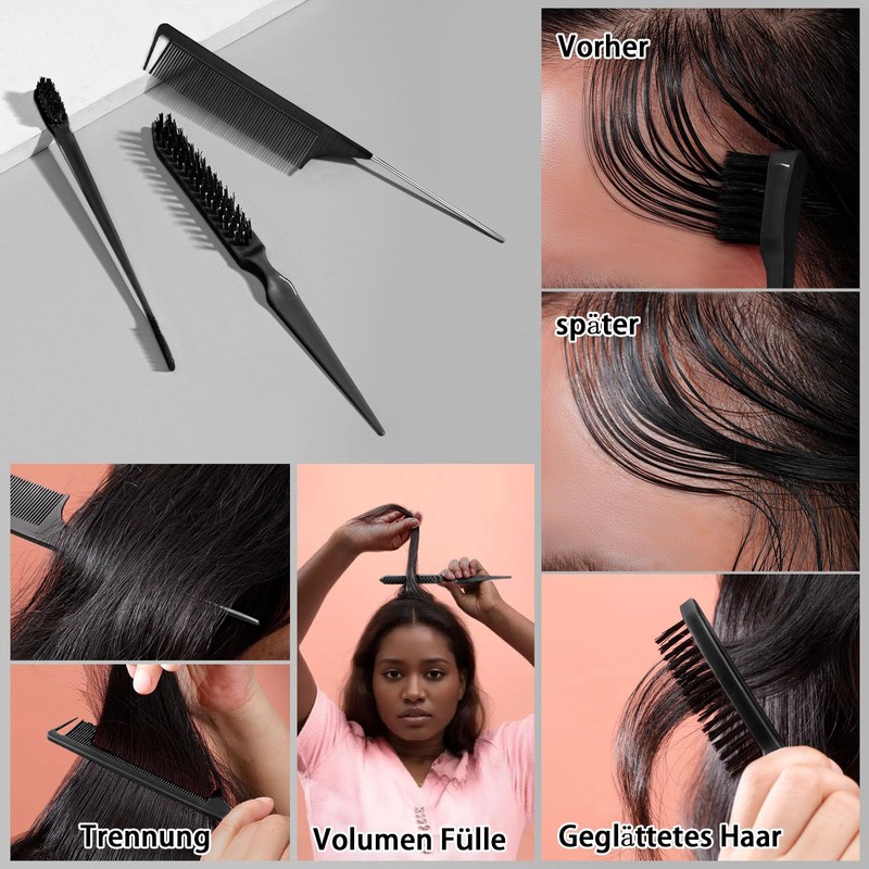 SWEET VIEW Hair Wax Stick & Hair Brushes