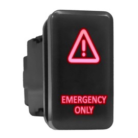 Emergency ONLY Symbol Older Model Push Button Compatible with Toyota (/ Surface Size 1.54 x 0.83 inches)