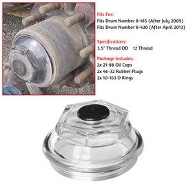 XTPTFABS Oil Bath Dust Caps, K71-704-00,Compatible with Dexter 9k-10K 8-415 430 General Duty Axles Built After July 2009, for Dexter 9K 10K 3.5" Threads Trailer Axle Plastic Cover 21-88 Oil Caps,2PCS