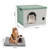 Plastic Cat House for Indoor Outdoor, Weatherproof Outside Cat House