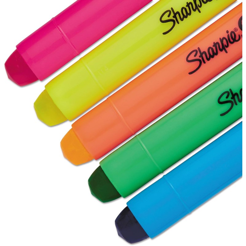 Sharpie, Resaltadores Gel, Punta Bala, Colores Surtidos, 5 Piezas