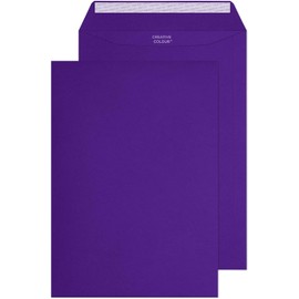 Blake Creative Colour 63447 Coloured Envelopes Peel and Seal Blackcurrant C4 229 x 324 mm 120 g/m² Pack of 10