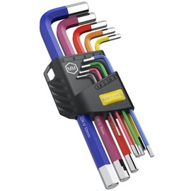 AMTOVL Hex Key Set, 9PCS Metric Allen Key Set, 1.5-10MM, Anti-Slip Long Hex End Hex Wrench Set, Color Coding Hex Key Set for Disassembling Mechanical Equipment, Vehicle, and Bicycle Repairs