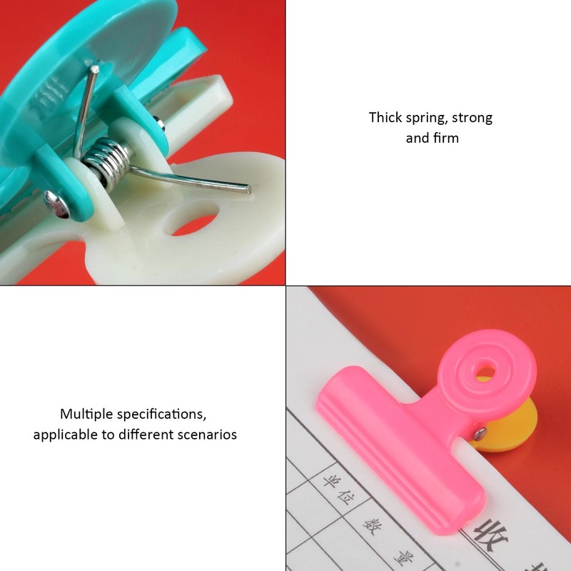 DHSBGWSX Pack of 10 Spliced Color Clips Snack Locking Clips