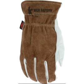MCR Safety 2 Pair MCR 3204 XXL Premium Split Back Leather Welding Gloves Sewn W/ Kevlar