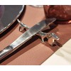 EDZARD 6er Set Messerbank Hund (L 9 cm) in Silber