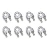 HYWJ Wire Rope Clips 3mm Stainless Steel U Clamps 8pcs