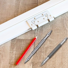 Spring Center Punch Hammerless Head Nail Setter Spring Loaded High Carbon Steel Nail Punch Narrow Space Door Hinge Pin Remover Tool(B)