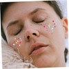 DOITOOL 6hojas Pegatinas De Perlas Rostro De Gemas De Perlas